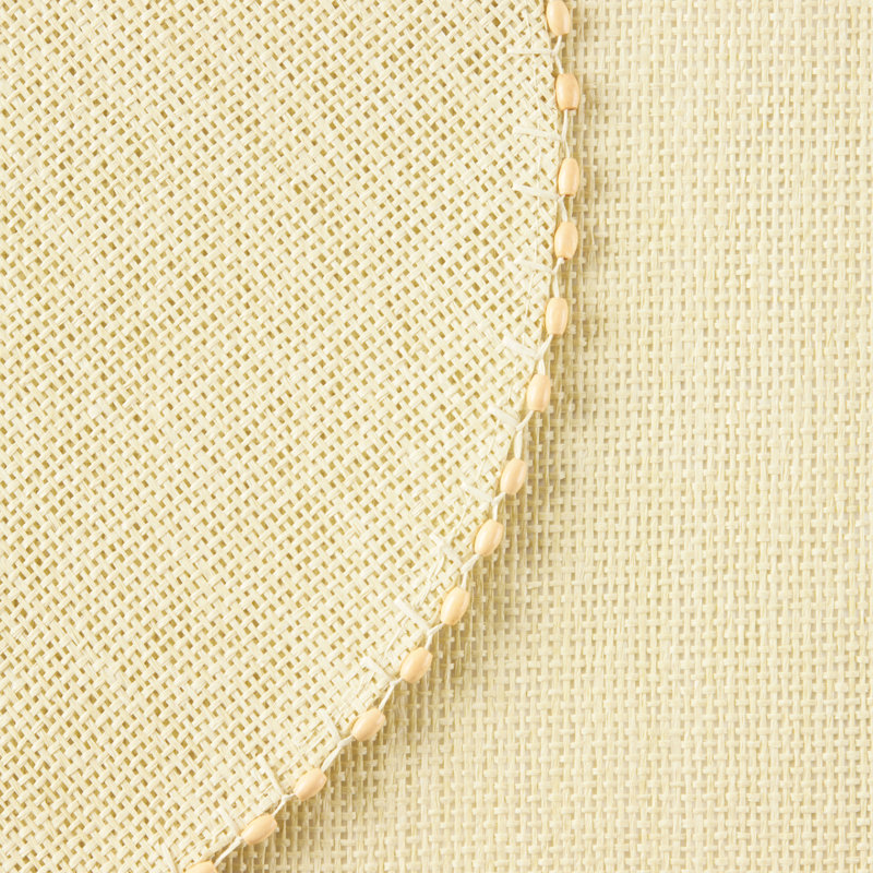 Beige Water Resistant Woven Paper Circular Placemats Set of 6
