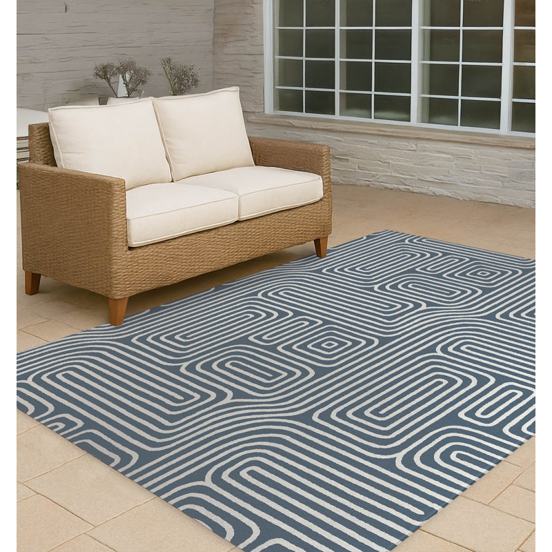 Tapis d'extérieur antidérapant Timeless Walk, Rectangulaire 8 pi x 10 pi