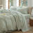 100% Washed Cotton Bedding Sheet Set 4 Pieces,1 Fitted Sheet,1 Flat Sheet and 2 Pillowcases,Comfy Textured Sheet Set-119423622-119423617