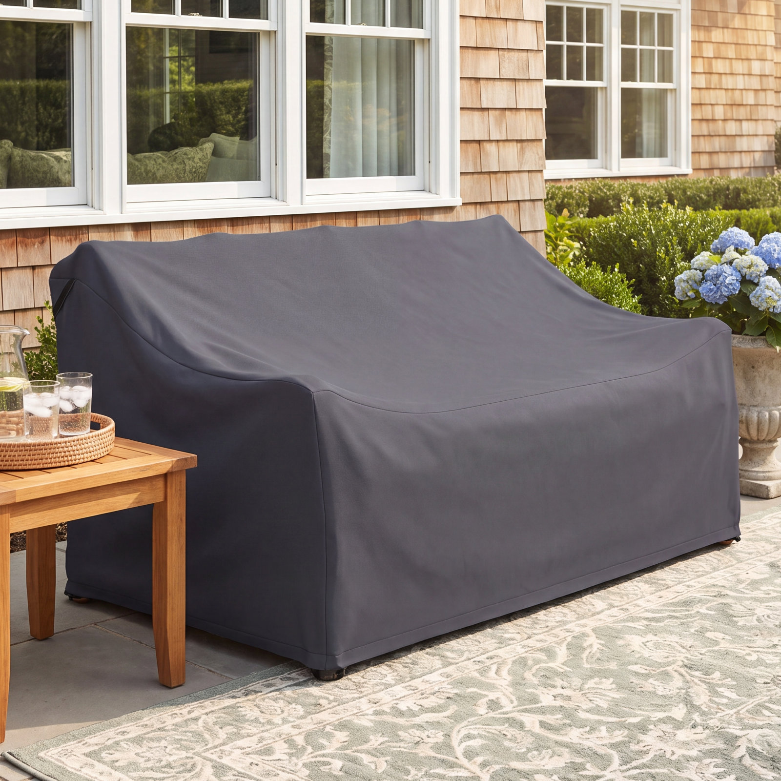 70" Teak Outdoor Patio Sofa Cover