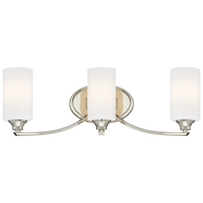 Latitude Run Edgebrooke Polished Nickel Vanity Light