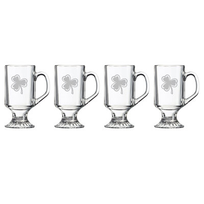 Shamrock Glass Coffee Mug