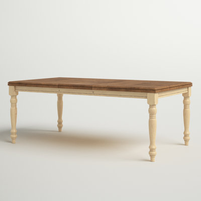 Orviston Butterfly Leaf Rubberwood Solid Wood Dining Table by Three Posts