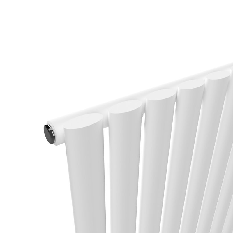 Oval Panel Radiators, White, 70cm H x 16cm W x 3cm D