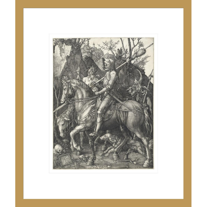 «Knight Mort and Devil» par Albrecht Dürer, impression giclée sur cadre, H 16,16 po x l 13,75 po