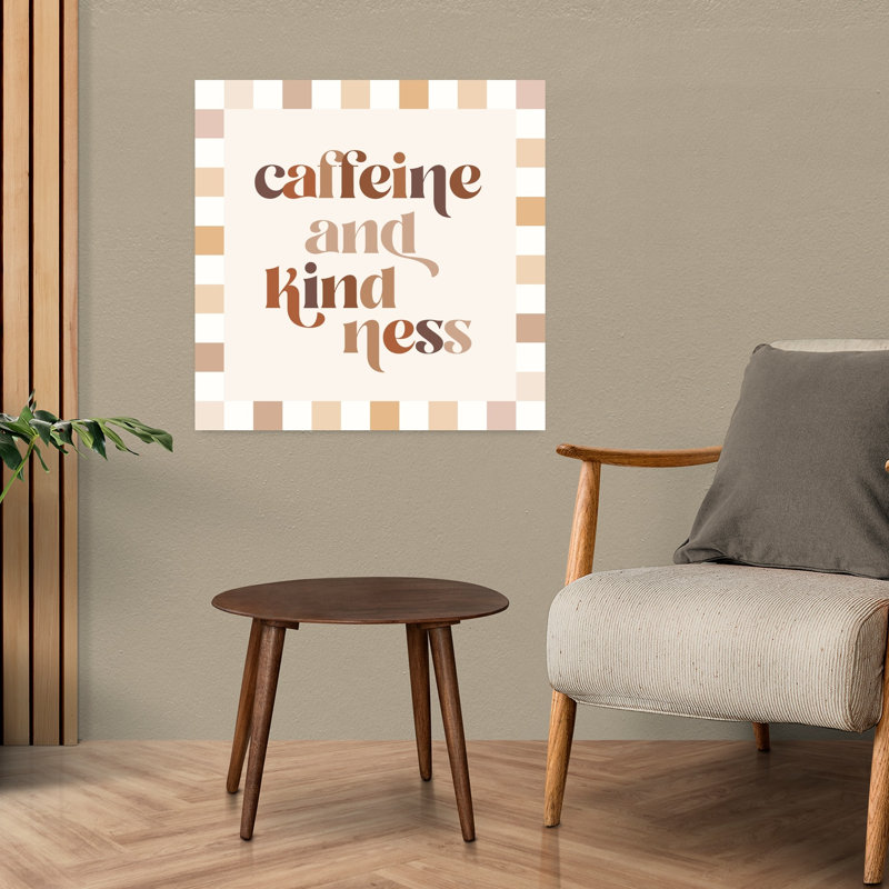 Dv 24 24 Coffee 4 Caffeine A Kindness Checks Hr Juniqe, reproduction d'art abstrait contemporain, H 24 po x l 24 po