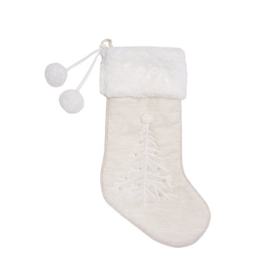 White Christmas Tree Stocking