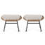 Siège d'extérieur moderne - beige et brun, fabriqué en acier, rembourré d'eau, polyvalent à des fins diverses, assemblage requis + brun avec structure d'apparence, coussins, utilisations, requis