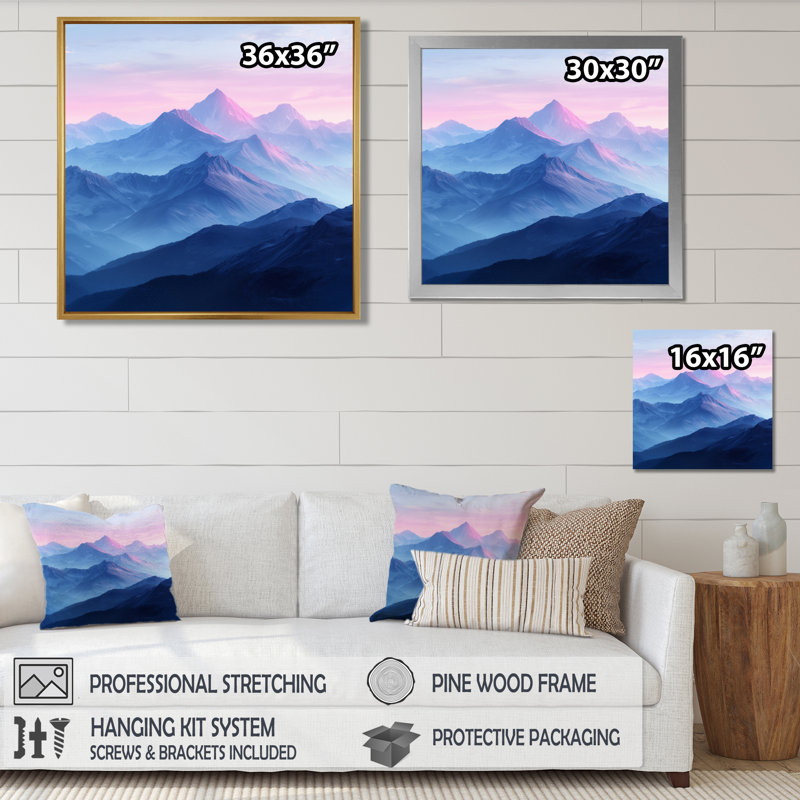 Gilan - Landscapes Large Wall Decor, Floater Framed Print, Black, 16" H x 16" W