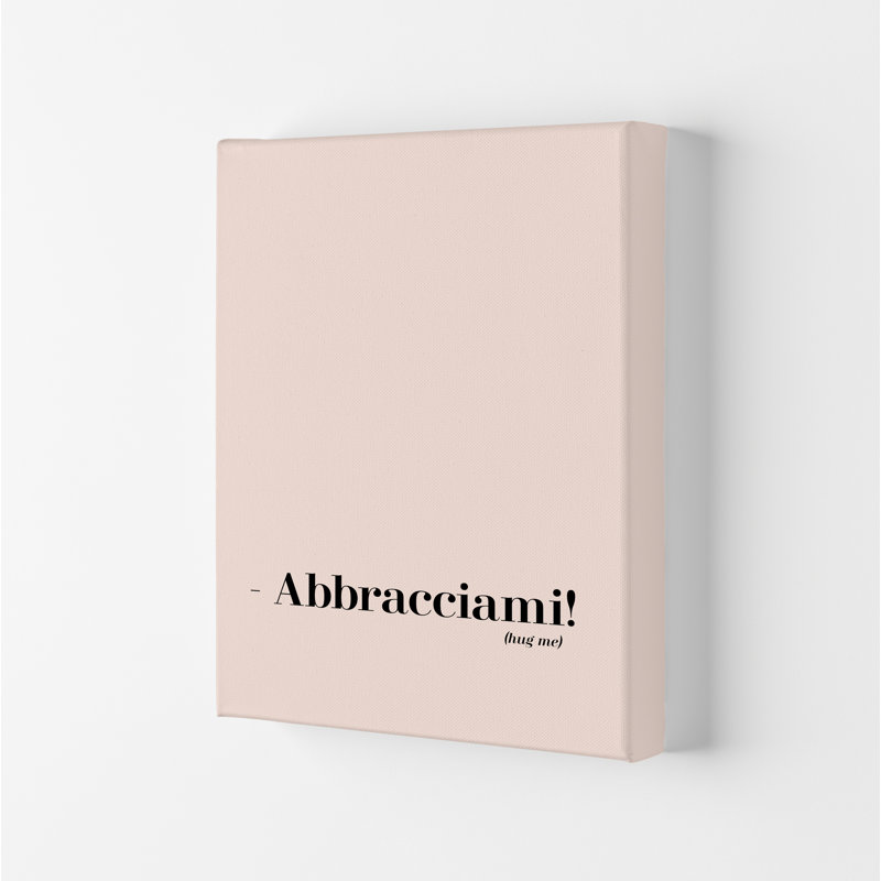 Abbracciami - Print, 84.1cm H x 59.4cm W x 4cm D, Wrapped Canvas