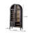 Black Solid Wood Arched Bookcase
