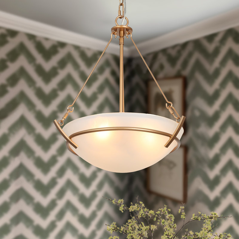 3 - Light Dimmable Modern Unique/Statement Bowl Chandelier