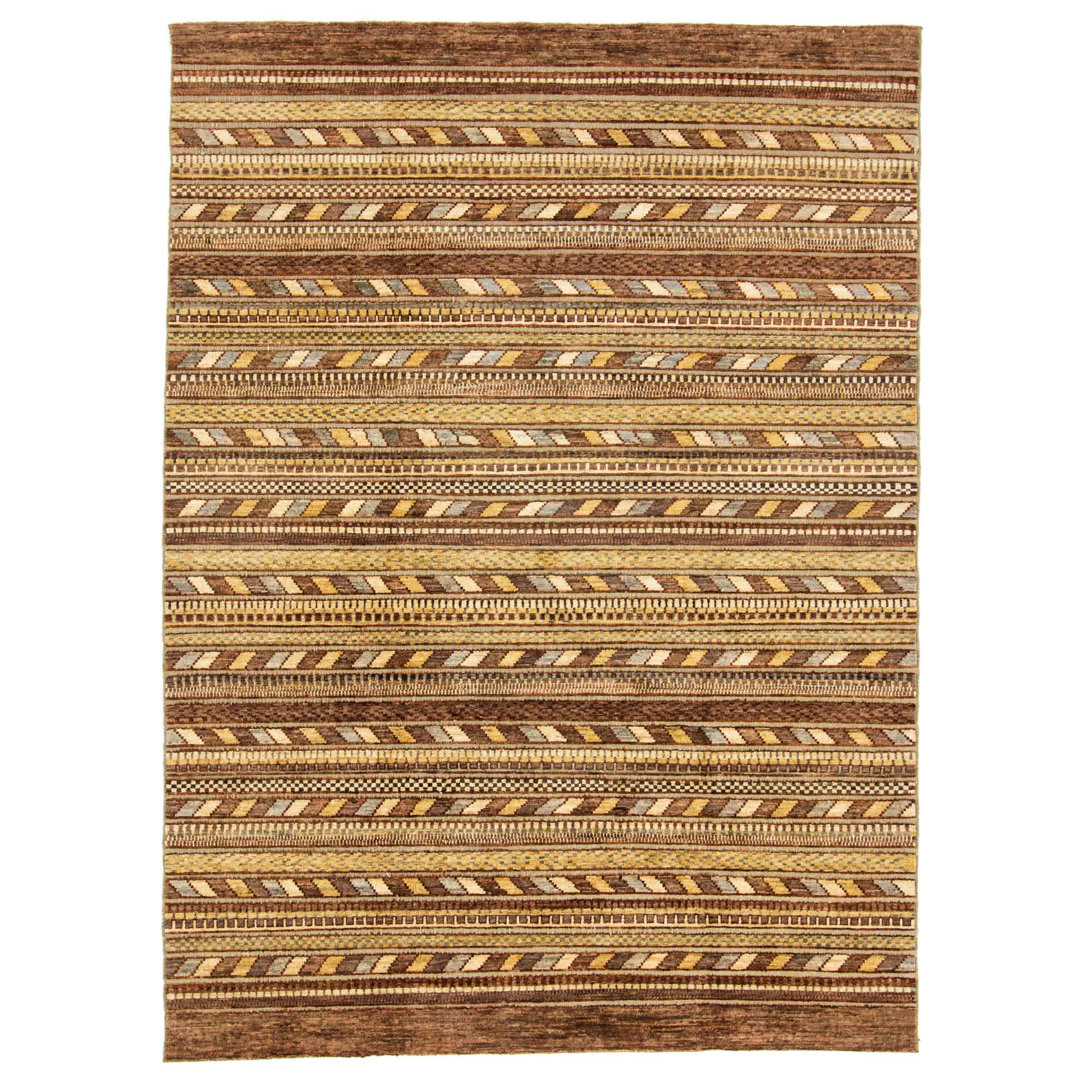Striped Hand Woven 172cm X 237cm Area Rug