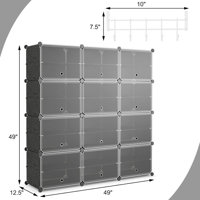 Freestanding Shoe Rack Organizer With Expandable Design, Durable Polypropylene Construction, And Removable Partitioned Panels For Versatile Storage