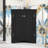 Wood Corner Bathroom Storage Cabinet with Adjustable Shelves, Triangle Design for Small Spaces-408960420