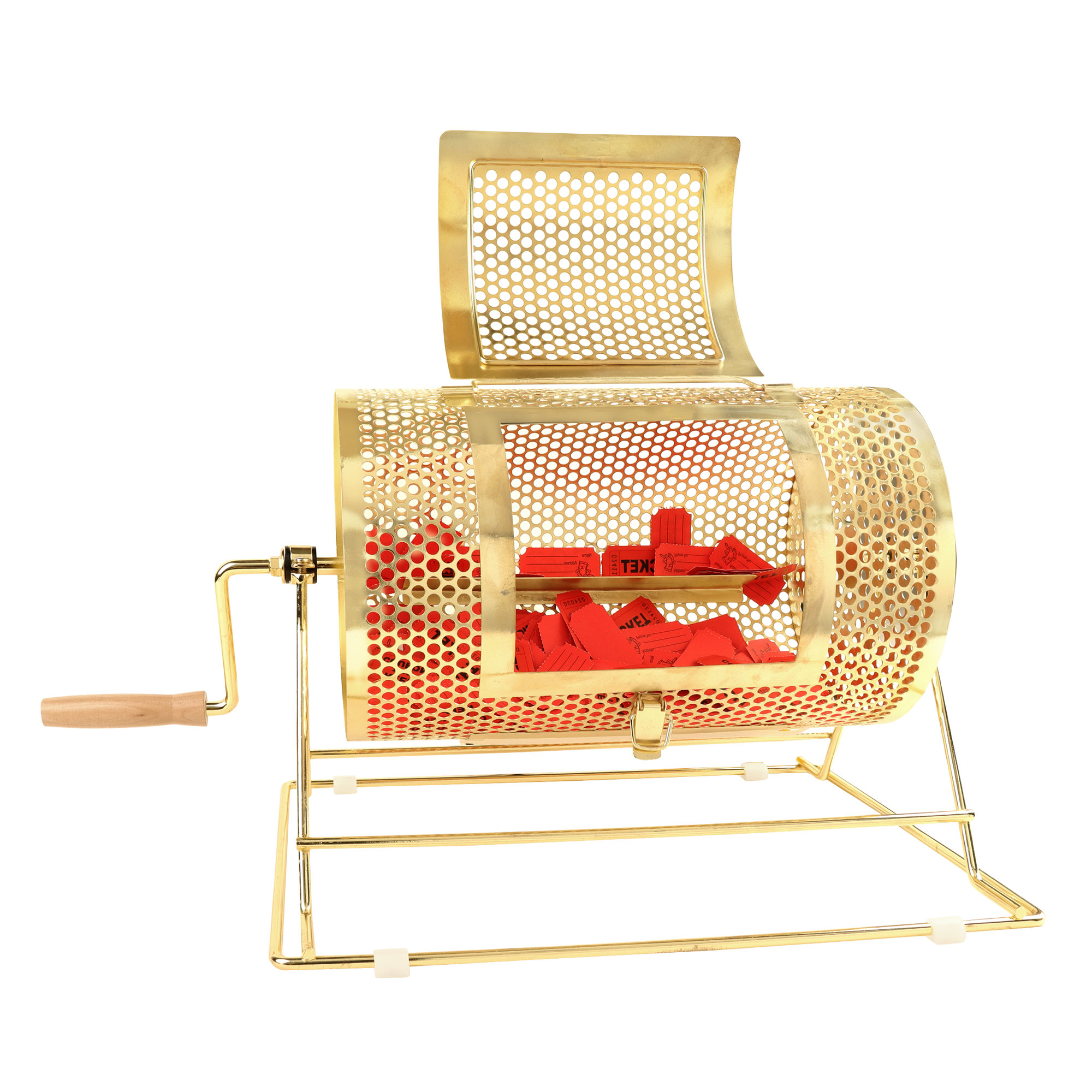 GSE Games & Sports Expert GSE Brass Raffle Drum, Small Raffle Ticket ...