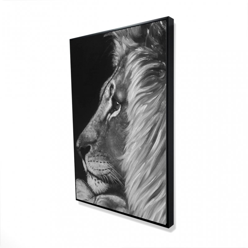 Lion et lionne, reproduction sur toile