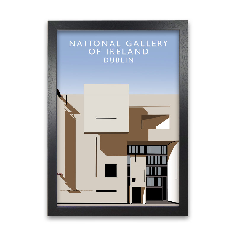 National Gallery Of Ireland Dublin by Richard O'Neill - Single Picture Frame Print, Black, 42 cm H x 29.7 cm W
