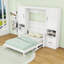 Lit escamotable 4 tiroirs en bois avec placard et tablettes-2084693829