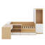 Lit plateforme avec tiroirs, tablettes, bureau et garde-robe-792133673