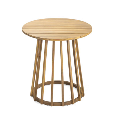 Table de bout ronde en bois Finish