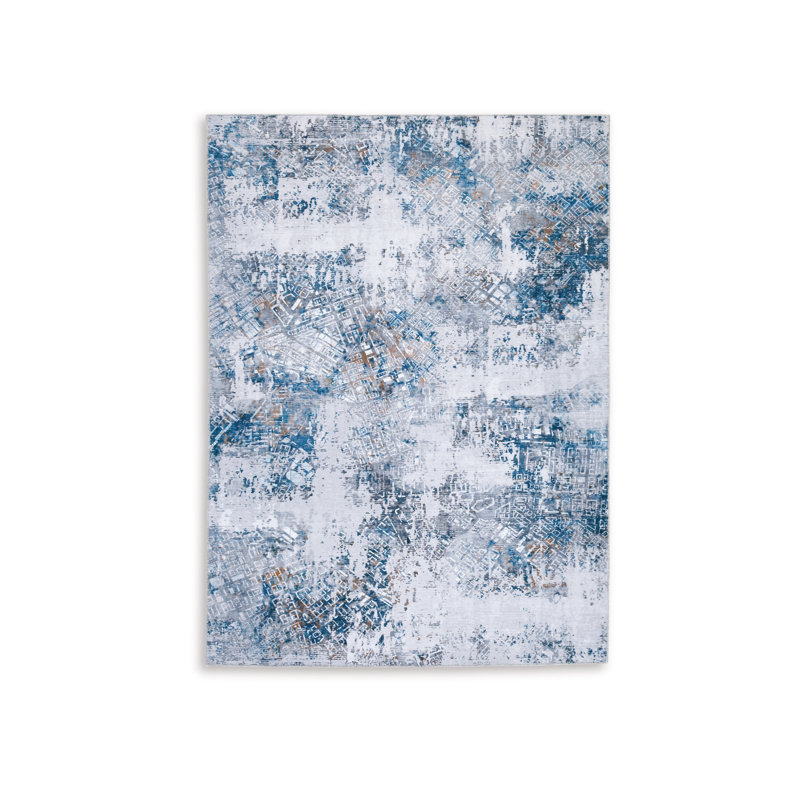 Heathyr Washable Abstract Rug, Rectangle 5' x 7'