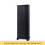Armoire de rangement avec deux portes pour salle de bain, bureau, tablette réglable, panneau de fibres à densité moyenne, noir-1046467233