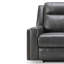 Causeuse inclinable en cuir véritable à accoudoirs carrés 60 po Caelainn-86935712