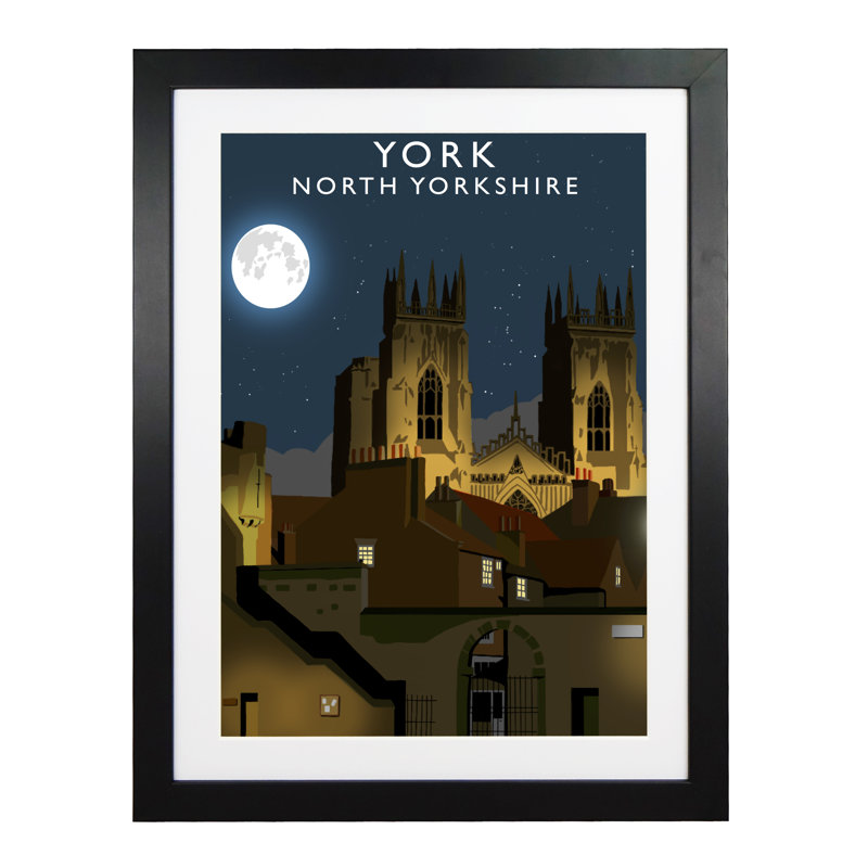 'York' by Richard O'Neil - Print, Black Wood Frame, 43.5 cm H x 33.5 cm W x 2.2 cm D