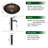 16.5" Circular Glass Bathroom Sink Vessel Sink with Pop-Up Drain and Faucet Combo-119283396