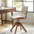 Oswina Faux Leather Upholstered Swivel Office Chair with Wood Frame-891479210