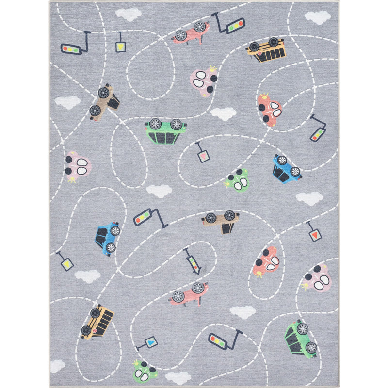 Tapis beige Klingbeil, Rectangle 6 pi x 9 pi, Gris