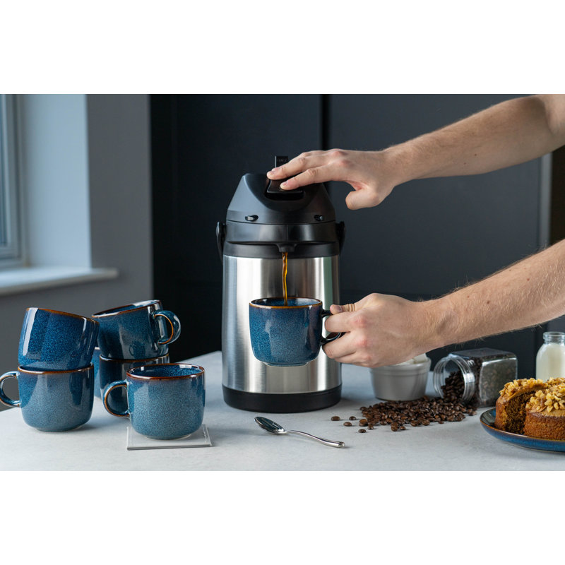 Pioneer Flasks Stainless Steel Airpot Coffee Dispenser Conference Event Flask, 3 Litres