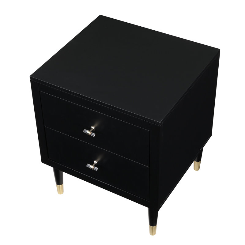 Stanton 22'' W Solid Wood Nightstand, Black