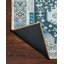 Tapis bleu tissé à la machine Anaelise-1195541801