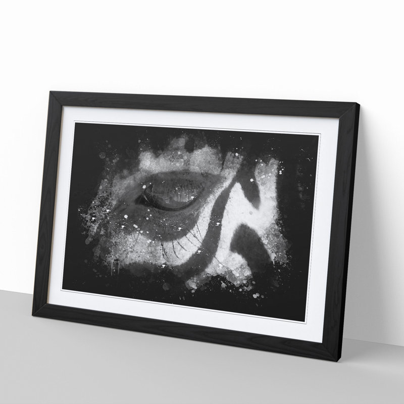 Zebra Vol.3 Paint Splash - Picture Frame Graphic Art, 27cm H x 36cm W x 2cm D, Black