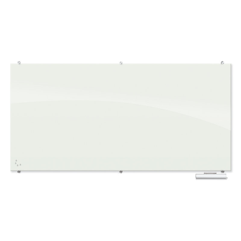 Tableau effaçable mural en verre Visionary, H 23,62 po x L 35,43 po, Blanc