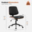 Chaise de bureau à domicile sans accoudoirs avec roulettes, petite chaise de bureau à hauteur réglable-118665611