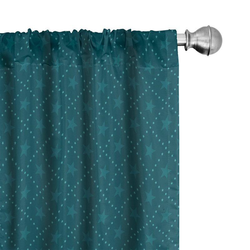 Paire de rideaux semi-transparents avec passe-tringle Star, 28 po x 95 po