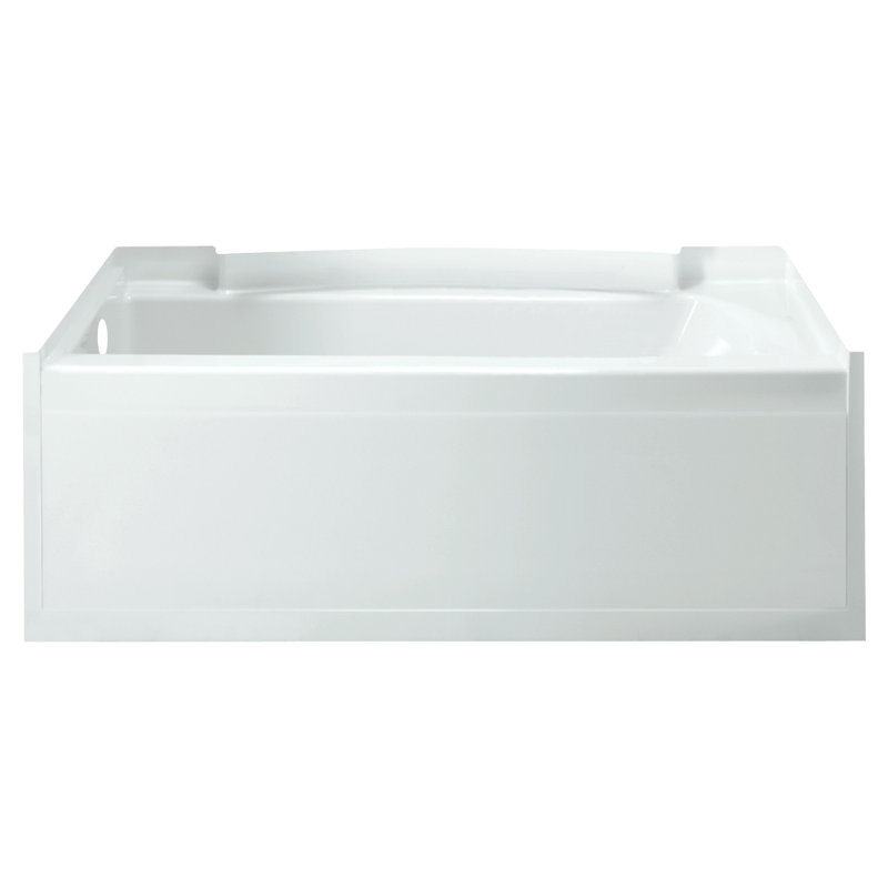 60" W x 74.25" H Frameless Rectangle Sliding Tub & Shower Kit with Towel Bar and Base Included, Silver
