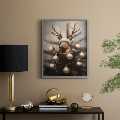 Art des Fêtes de Noël - série 2 - CXLIX, reproduction encadrée - bois massif