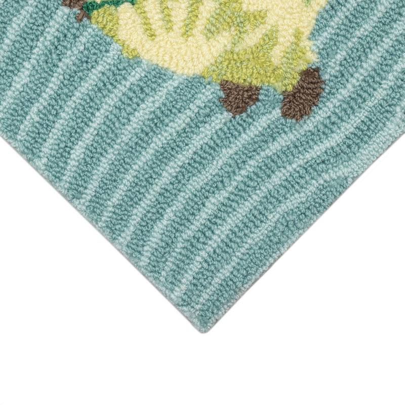 Maud No Pattern And Not Solid Color Polyester Kitchen Mat, Rectangle 2' x 3'