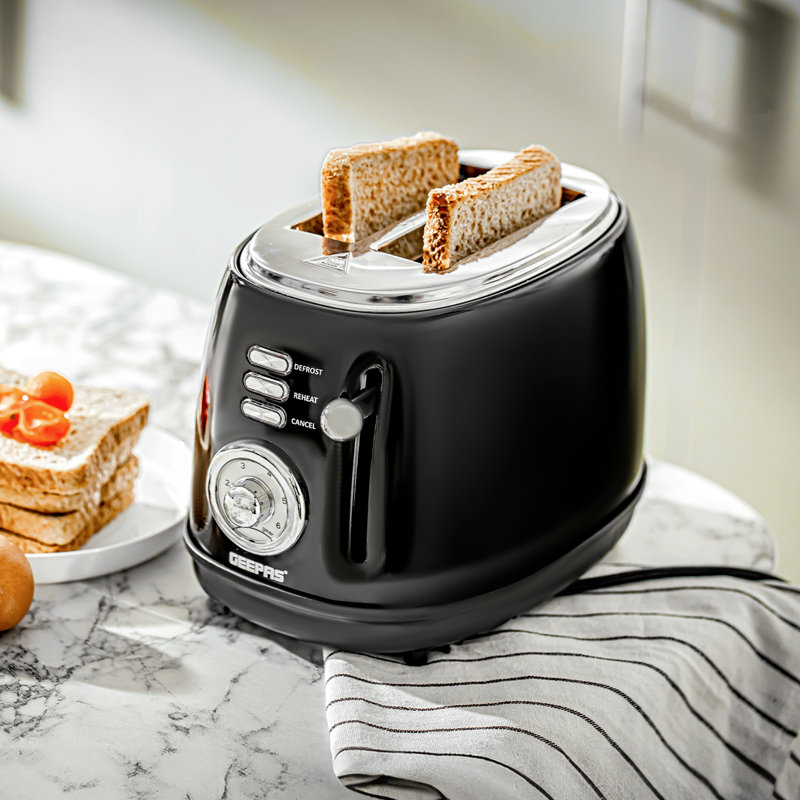 Stainless-steel Bread Toaster with 6 Level Browning Control