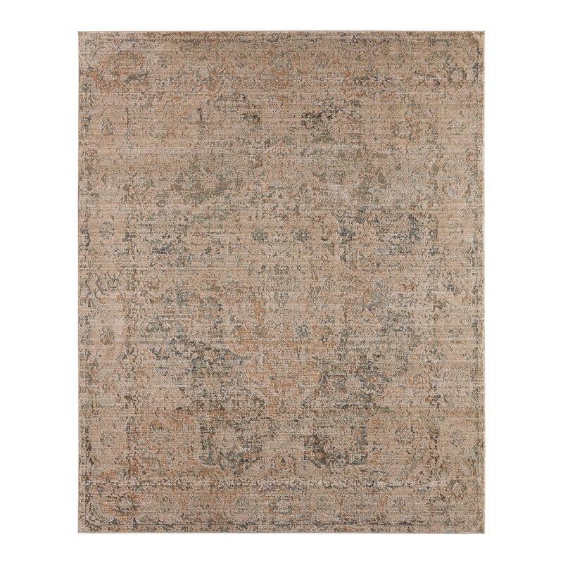 Tapis traditionnel gris / bleu Jaipur Living Emery Powerloomed (4 pi x 6 pi), Rectangle 4pi x 6 pi