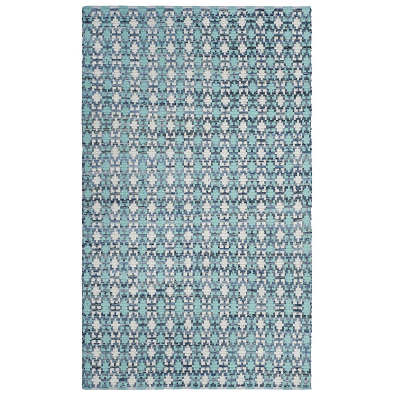 Montauk Hand Woven Cotton Geometric Rug, Rectangle 3' x 5'