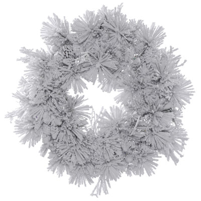 Artificial Flocked Alberta Wreath