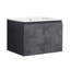 Rangement pour salle de bain, meuble-lavabo mural simple flottant avec lavabo en céramique et porte d'armoire à fermeture en douceur pour la salle de bain