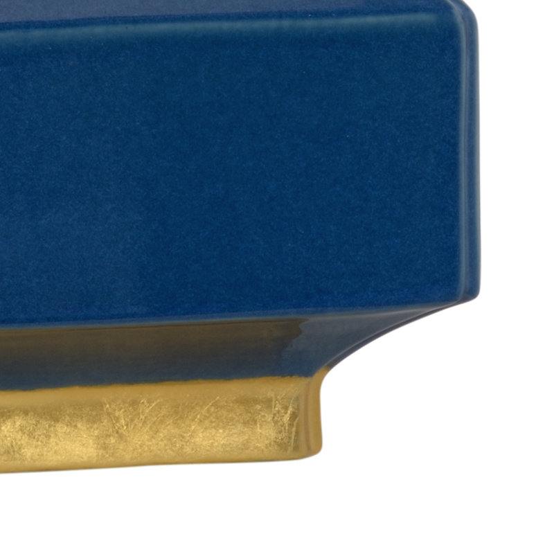 Malone Ceramic Table Lamp, Cadet Blue Glaze