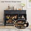 Buffet avec 2 tiroirs et armoires, buffet de style classique avec tablettes réglables pour le salon, la cuisine et la salle à manger-1623056356-1643462406