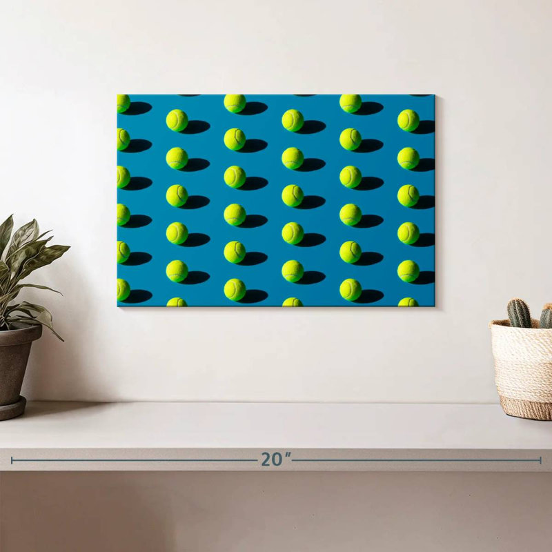 Sireci Green Tennis Ball Pattern, 8" H x 12" W